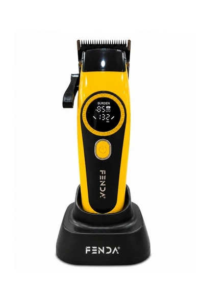 Fenda Profesyonel Standlı Göstergeli Saç Tıraş Makinesi 8500 RPM Sarı FNDSKLKS0014S ürün görseli 1