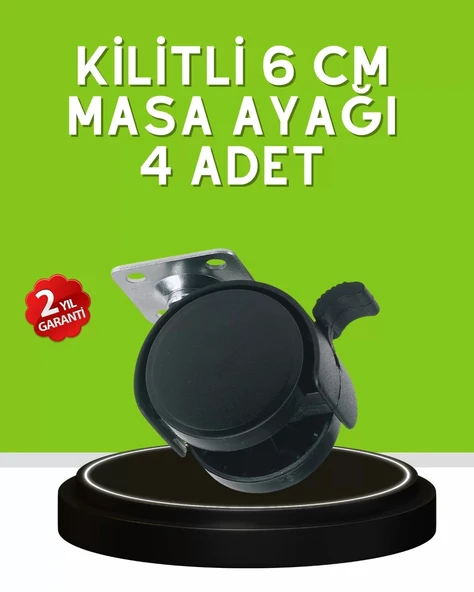 Nevamel® Sehpa ve Restoran Arabası İçin Kilitli Ayak 4’lü ürün görseli 1