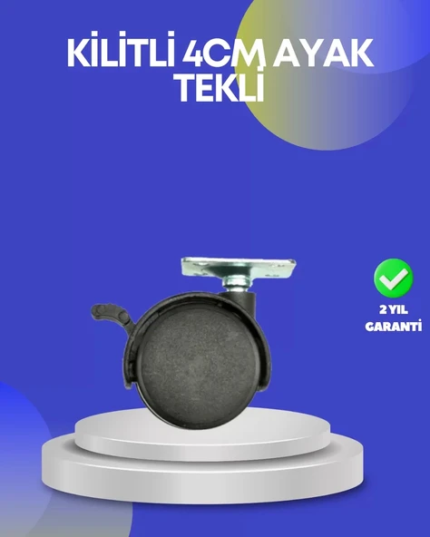 Nevamel® Dolap ve Raflar İçin 4 cm Kilitli Tekerlek Tekli ürün görseli 1