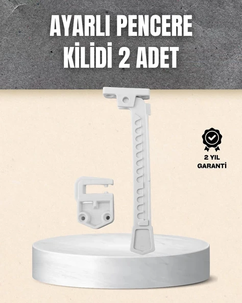 Nevamel® Kolay Montajlı Pencere Açılma Sınırlayıcı 2’li Set ürün görseli 1