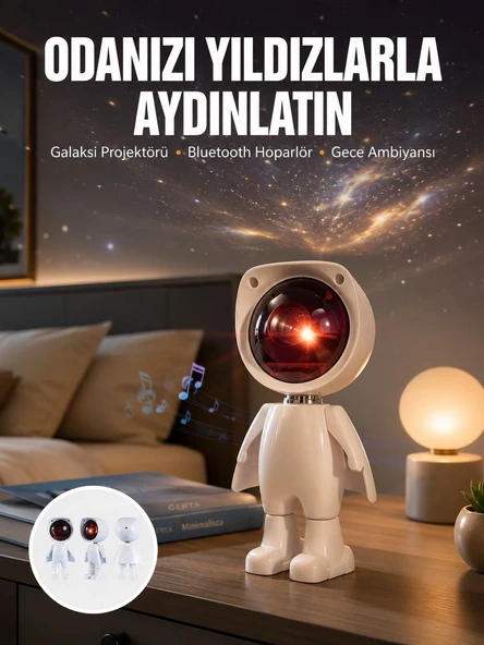 Mey İthalat® Projeksiyon Güneş Lambası Astronot Gün Batımı Projektör LED Işıklı Yeni Nesil ürün görseli 1