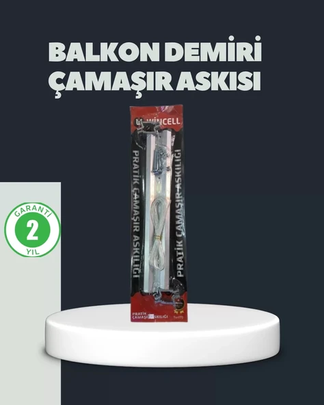 Nevamel® Balkon Demiri Çamaşır Askısı Kare Demirlere Uygun Dayanıklı Tasarım ürün görseli 1