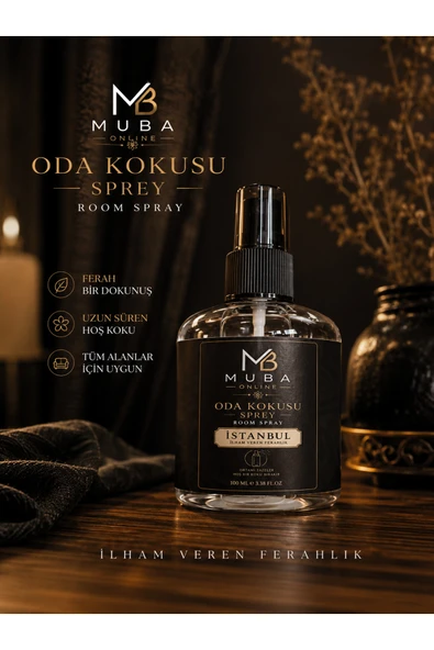 Muba istanbul Oda Kokusu Spreyi 100 ml - Kalıcı Oda Parfümü, Ev, Ofis ve Banyo İçin ürün görseli 1