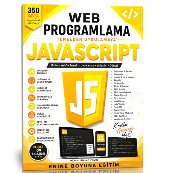 JavaScript Eğitim Kitabı Temelden Uygulamaya ürün görseli 1