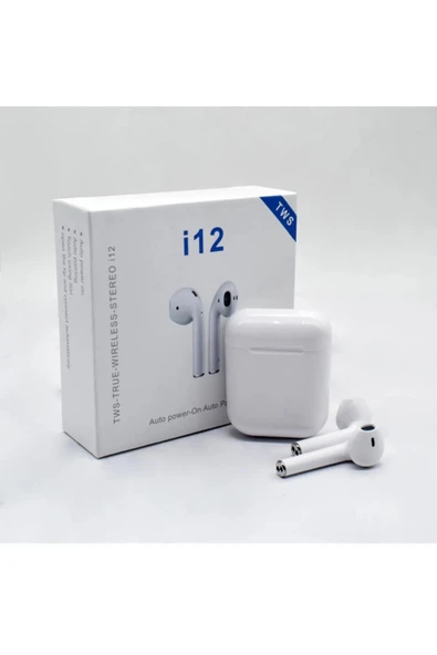 Blue TWS-TRUE-WIRELESS-STEREO İ12 YENİ VERSİYON 5.0 Beyaz ürün görseli 1