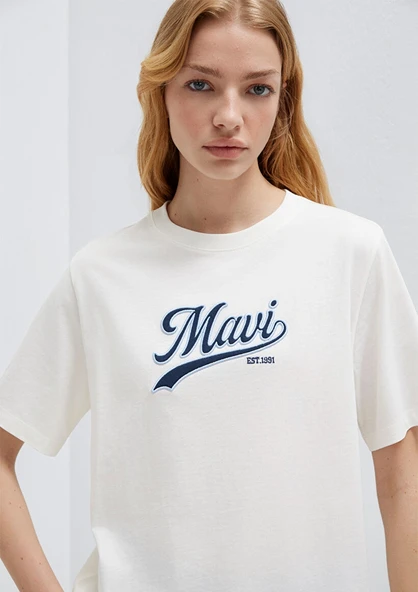 M1613565-80194 MAVİ LOGO BASKILI T-SHIRT ürün görseli 1
