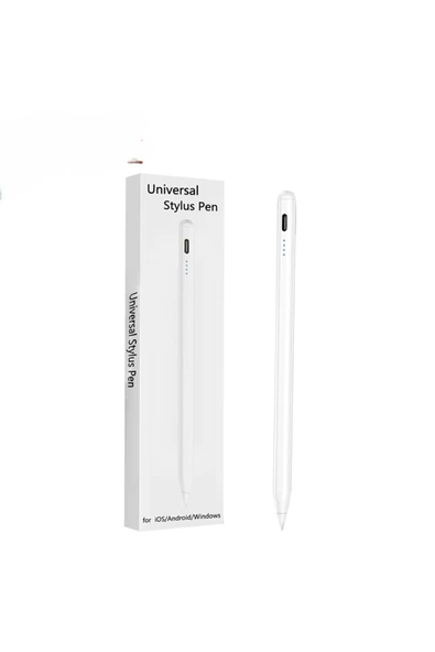 FİOPLUS fp‑01 Beyaz Stylus Kalem – 4096 Basınçlı, Hassas Dokunmatik Tablet Kalemi + 1 Yedek Uç Beyaz ürün görseli 1