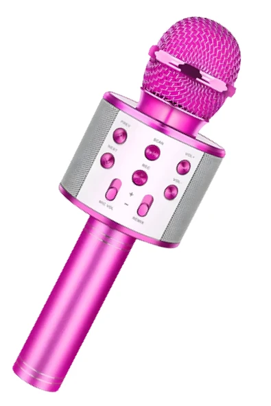 Kenko Karaoke Mikrofon Pembe Renk Bluetooth Hoparlör Hafıza Kartı Usb Aux Giriş Destekli Hadi Söyle Efsane Pembe ürün görseli 1