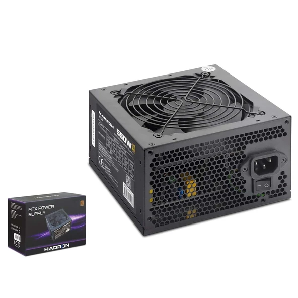 Hadron Hd423 Pc Power Supply Kasa Güç Kaynağı 550W 12 Cm Fan Atx 80 Plus Siyah ürün görseli 1