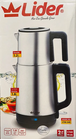 Lider Ltm-340 İkisi Bir Arada Elektrikli Çaycı ve Kettle ürün görseli 1
