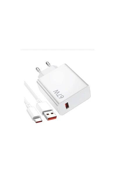 deswave 67 Watt Type-c Hızlı Şarj Aleti Tüm Telefon Laptop Tablet Uyumlu Ve Akıllı Güvenlik Çipli Beyaz ürün görseli 1