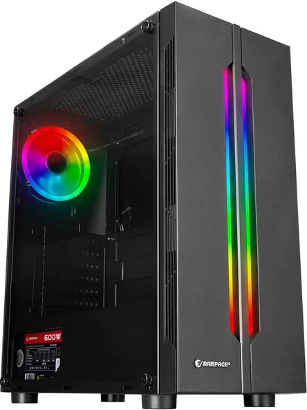 Rampage SPECTRA RGB Fanlı 600 W ATX Oyuncu Kasası Teşhir ürün görseli 1