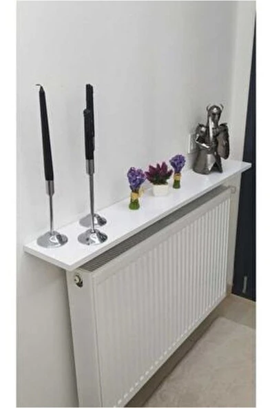 Ankara Orman Ürünleri Mdf Beyaz Petek Üstü Duvara Monte Uçan Raf Dresuar 140cmx18cm ürün görseli 1