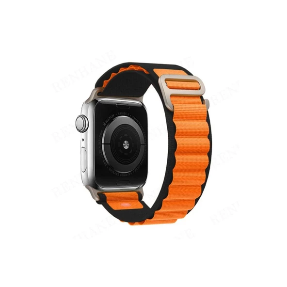 Watch Ultra 49mm Mountain Kordon - Siyah-turuncu ürün görseli 1