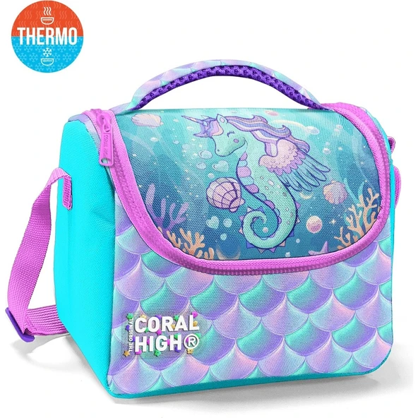 Coral High Kids Unicorn Denizatı Desenli Thermo Beslenme Çantası 37156 ürün görseli 1
