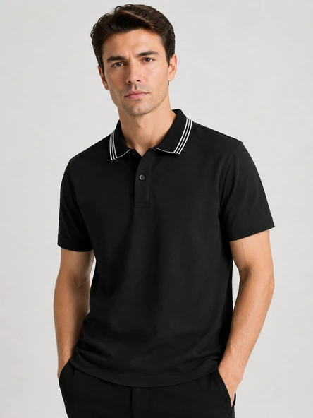 Turbulance Slim Fit Erkek Polo Yaka Tişört  7753 ürün görseli 1