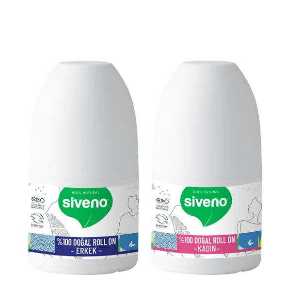 Siveno %100 Doğal Kadın + Erkek 50 ml 2'li Set Roll-On ürün görseli 1
