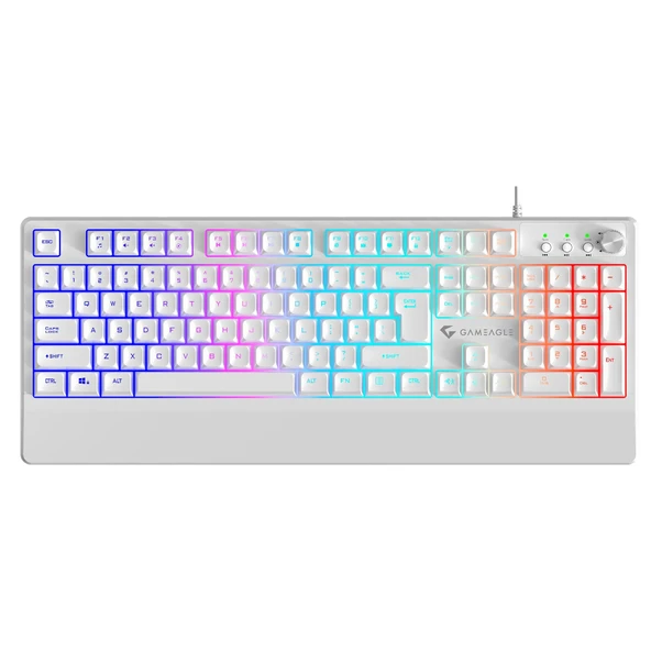 Gameagle Ge2008 Frost Blade Rgb Membran Beyaz Kablolu Oyuncu Klavyesi ürün görseli 1