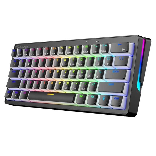 Gameagle Ge2014 Poseidon Rgb Kablolu Us Layout Mekanik Siyah Oyuncu Klavyesi ürün görseli 1