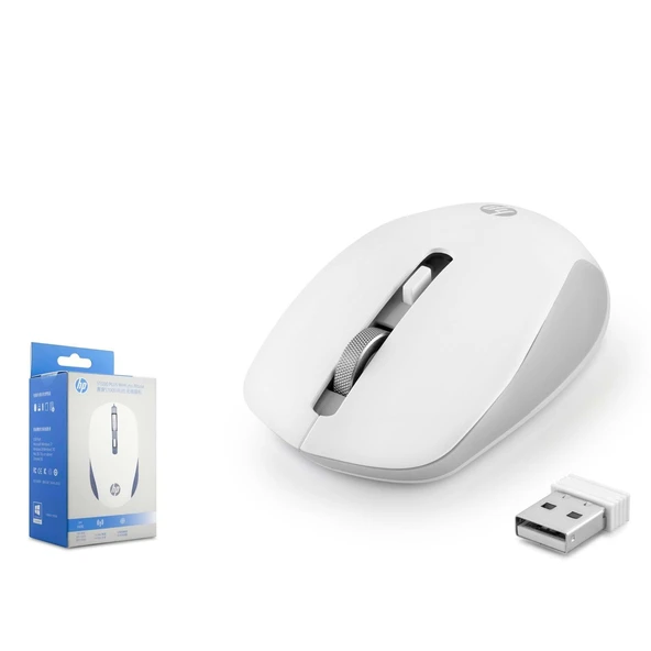 Hp S1000 Plus 1600Dpı 2.4Ghz Wireless Beyaz Kablosuz Mouse (Pil İçinde) ürün görseli 1