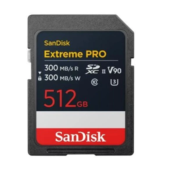 512GB SANDISK EXTREME PRO SDXC UHSII V90 SDSDXDM-512G-GN4IN ürün görseli 1