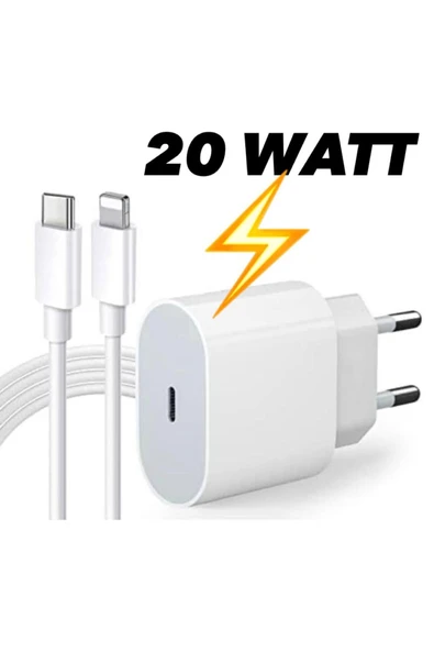 meax Iphone Tüm Serilerle Uyumlu 20WATT Hızlı Şarj Aleti Kablo Adaptör Set 6 7 8 X 11 12 13 14 15 BEYAZ ürün görseli 1