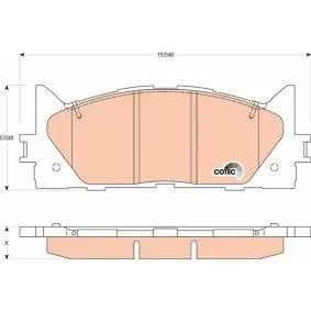 DISK BALATA TOYOTA CAMRY 2.4 2006 - ON AKS 0446533450-0446533470 GDB3429 ürün görseli 1