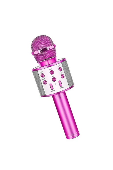 Durablee Kareoke Mikrofonu Bluetooth Mikrofon pembe - Resim 2
