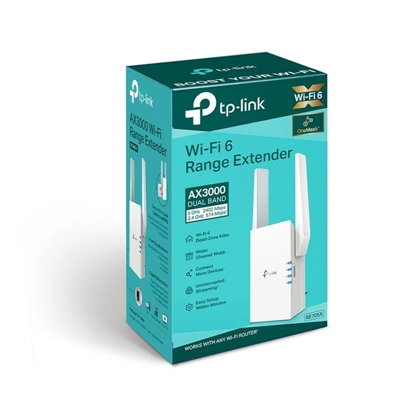 Tp-Link RE705X AX3000 Wi-Fi 6 Menzil Genisletici ürün görseli 1
