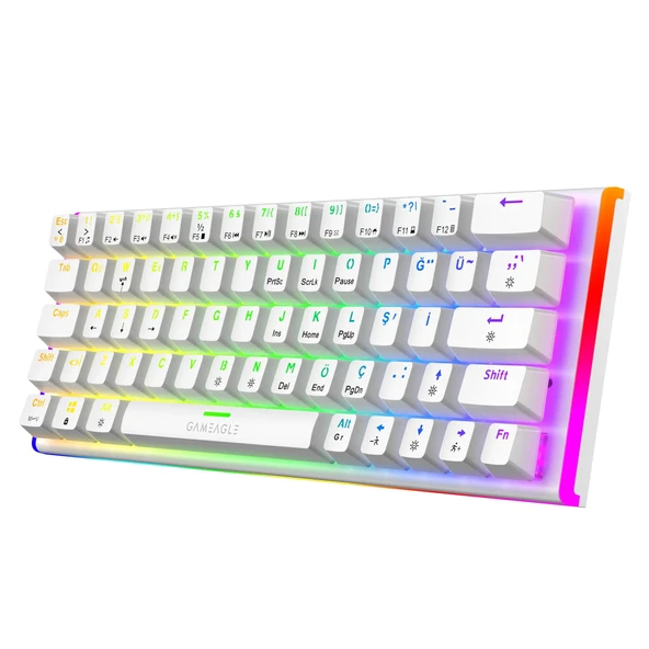Gameagle Ge2026 Caladrıa Rgb Kablolu Tr Layout Mekanik Beyaz Oyuncu Klavyesi ürün görseli 1