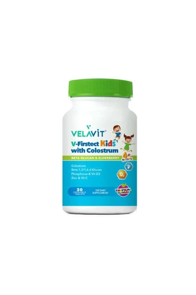 Velavit V-Firstect Kids With Colostrum 30 Tablet ürün görseli 1