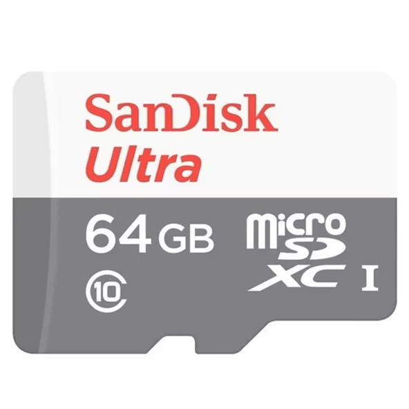64GB SANDISK ULTRA MICROSD 100MB/S SDSQUNR-064G-GN3MN ürün görseli 1