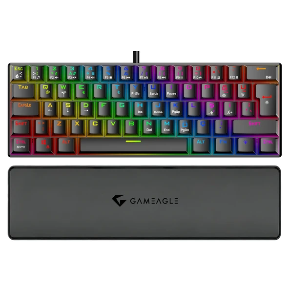 Gameagle Ge2020 Helıos Rgb Kablolu Tr Layout Mekanik Siyah Oyuncu Klavyesi ürün görseli 1