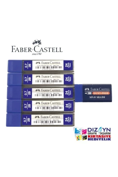 Faber Castell 5 Min + 1 Silgi Set 0,7 2b ürün görseli 1