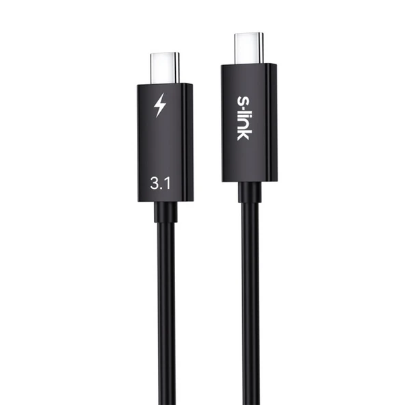S-Link Sl-Tc302 Thunderbolt 3.0 2M 4K 60Hz Pd100W Typec To Typec 40Gbps Hızlı Data Kablosu ürün görseli 1
