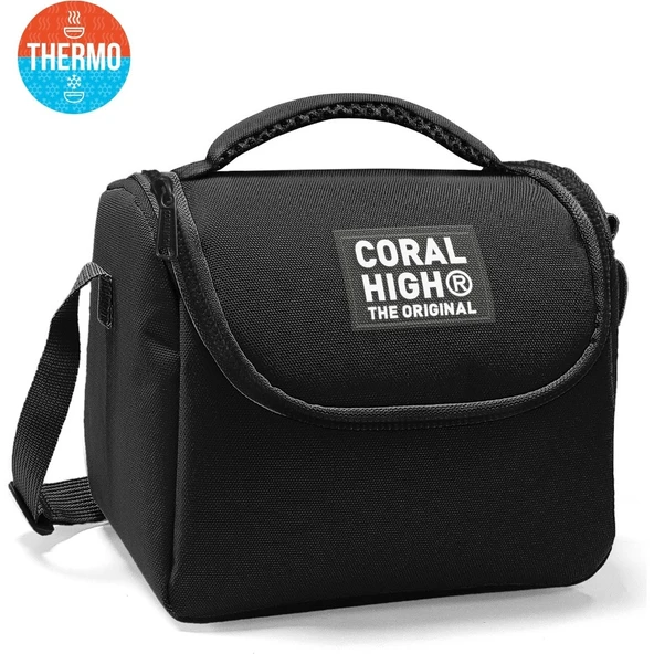 Coral High Kids Siyah Thermo Beslenme Çantası 1 Adet 5 Litre Kapasite Isı Koruma Özelliği 37140 ürün görseli 1