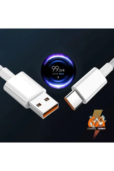 JABA'S Xiaomi Mi Turbo Hızlı Şarj Kablosu 33W 6A Redmi Note 10 S X Pro Max 5G Redmi Note 11 S 5G SEUyumlu Beyaz ürün görseli 1