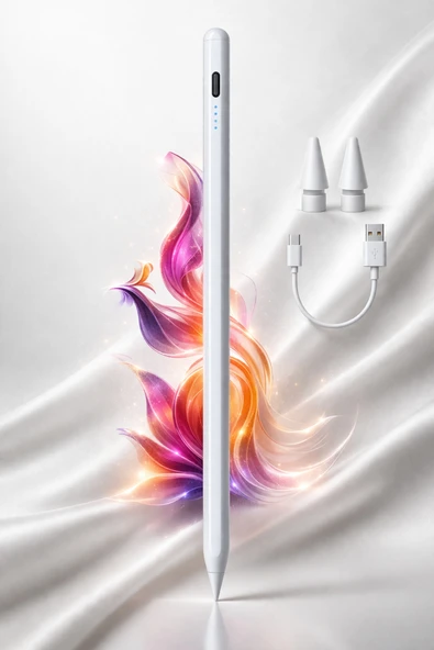 Uzak Store TÜM CİHAZLARA UYUMLU AKILLI STYLUS KALEM Beyaz ürün görseli 1