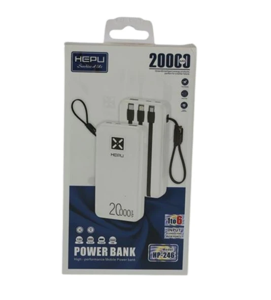 Hepu Hp-246 20.000Mah Type-C Lightining Usb Powerbank Led Gösterge ürün görseli 1