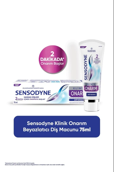 Sensodyne Klinik Onarım Aktif Beyazlık 75 ml ürün görseli 1
