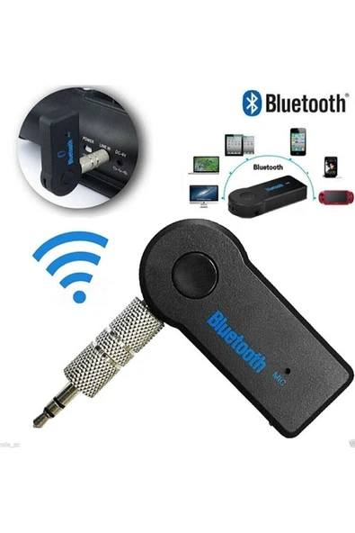 TP Kablosuz Lg Iphone android Bluetooth Aux Araç Kiti Siyah ürün görseli 1