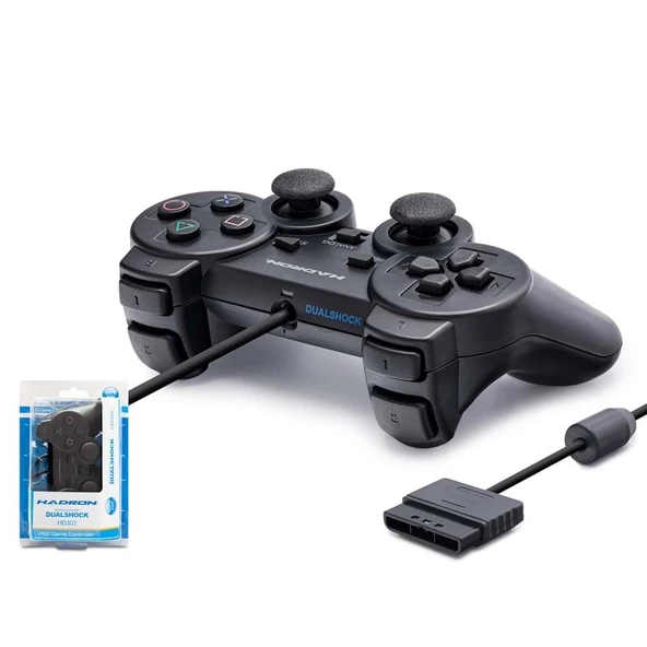 Hadron Hd303 Ps2 Uyumlu Kablolu Gamepad Oyun Kolu - Siyah ürün görseli 1