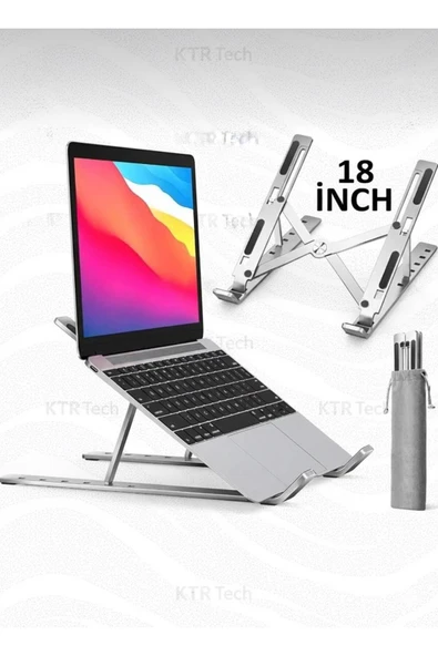 VOLNİX Alüminyum Ayarlı Laptop Macbook Uyumlu Notebook Yükseltici Tutucu Stand ürün görseli 1