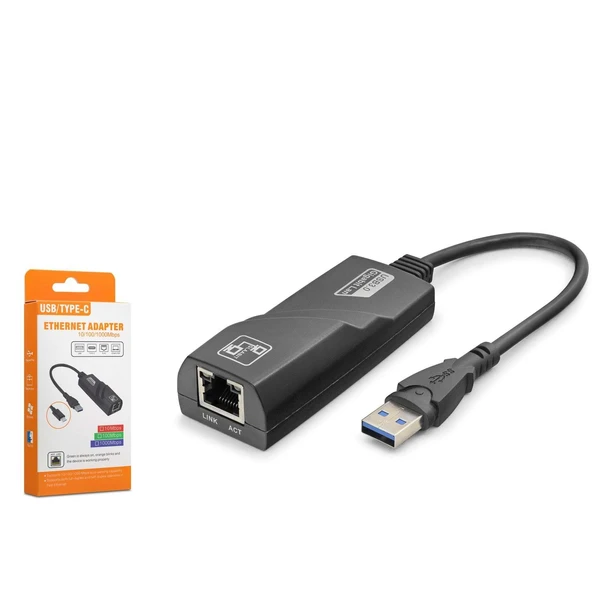 Hadron Hdx7867 Usb 3.0 Ethernet Adaptör Gigabit Siyah ürün görseli 1