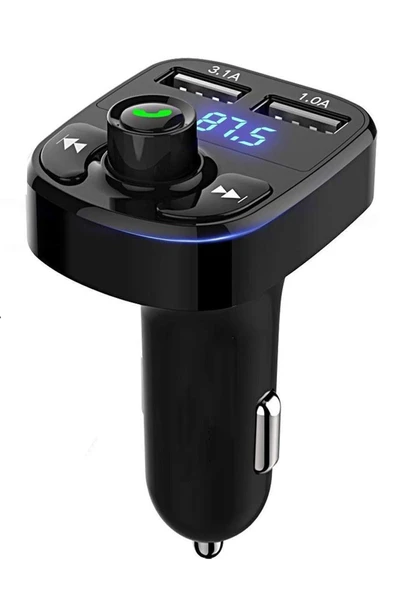 ZTECH Araç Bluetooth Fm Transmitter Cihazı Araba Mp3 Çalar Oto Çakmaklık Şarj Aleti Müzik Kiti ürün görseli 1