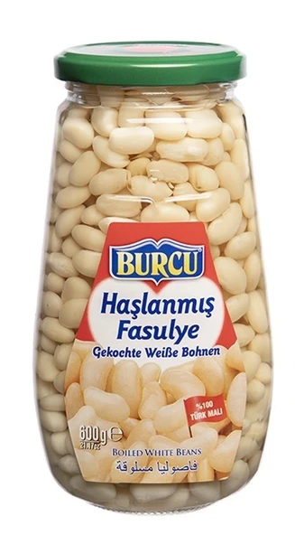 Burcu Haşlanmış Fasulye 600 gr Cam 4 lü - Resim 2