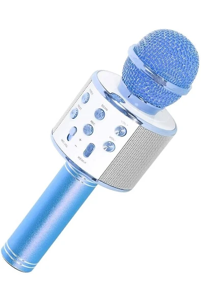 Durablee Kareoke Mikrofonu Bluetooth Mikrofon mavi - Resim 2