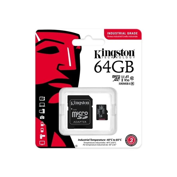 Kingston 64GB Micro SDXC Endüstriyel SDCIT2/64G - Resim 3