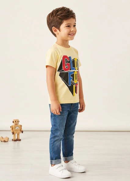 Erkek Çocuk Sarı T-Shirt - Resim 2