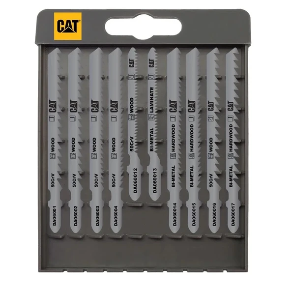 CAT DA06902 10 Parça Profesyonel Ahşap Hassas/Kaba/Düz/Kavisli Kesim Dekupaj Testere Ucu ürün görseli 1